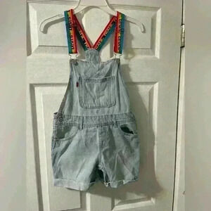 LEVIS Rainbow Shortall Girls shorts overalls- Size 12 Regular - B44